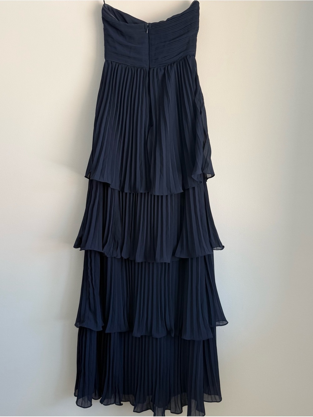 NWOT Lulus Seriously Sensational Navy Blue Strapless Tiered Maxi Dress Size XS - Picture 6 of 7